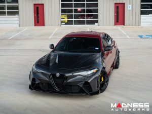 Alfa Romeo Giulia GTAm Style Front Bumper Essential Kit - Carbon Fiber - With Parking Sensors